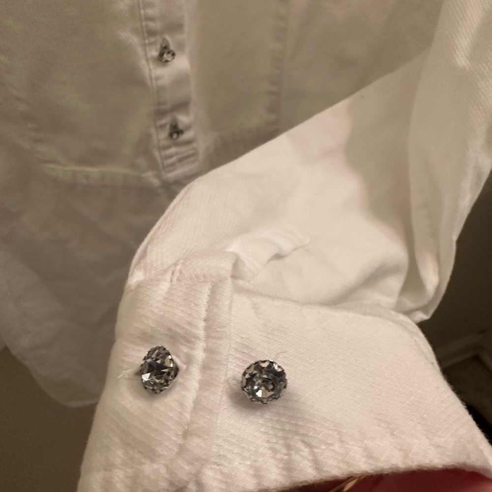 Talbots White Button-Up Blouse - Picture 6 of 10